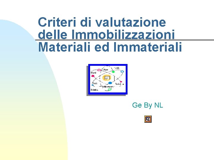 Criteri di valutazione delle Immobilizzazioni Materiali ed Immateriali Ge By NL 