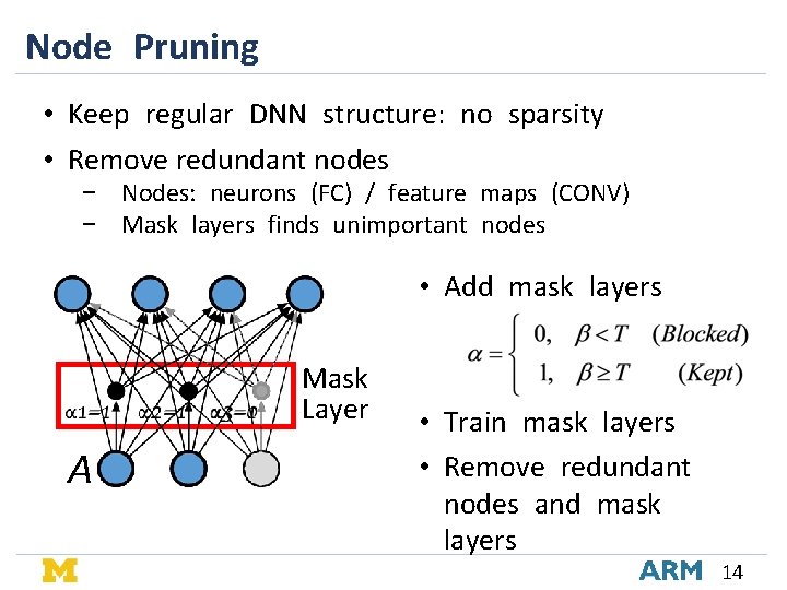 Node Pruning • Keep regular DNN structure: no sparsity • Remove redundant nodes − Node Pruning • Keep regular DNN structure: no sparsity • Remove redundant nodes −