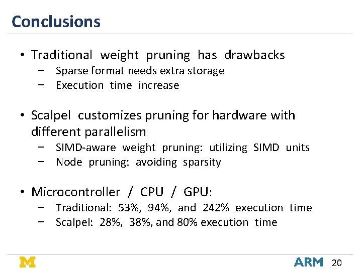 Conclusions • Traditional weight pruning has drawbacks − Sparse format needs extra storage − Conclusions • Traditional weight pruning has drawbacks − Sparse format needs extra storage −