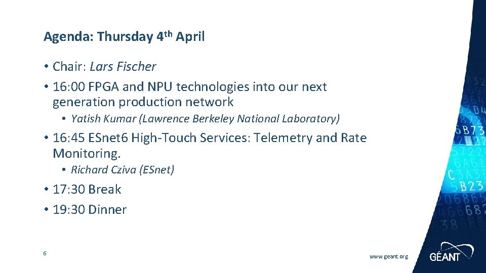 Agenda: Thursday 4 th April • Chair: Lars Fischer • 16: 00 FPGA and