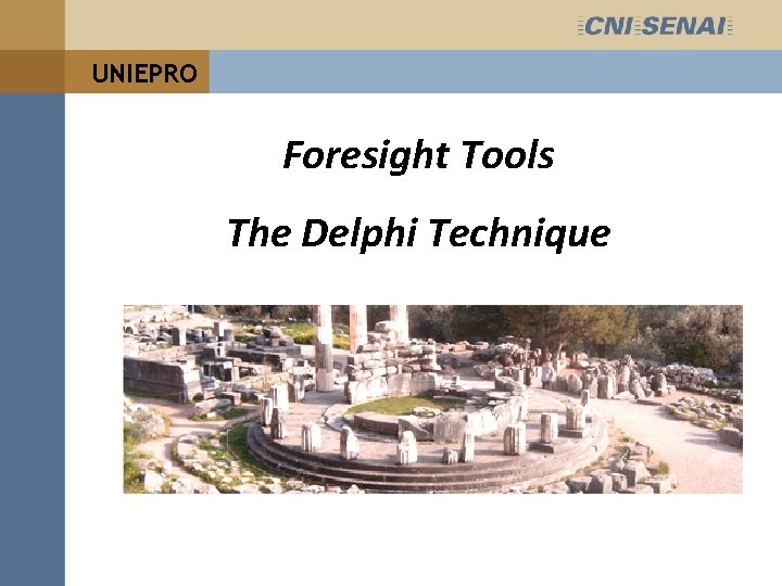 UNIEPRO Foresight Tools The Delphi Technique 