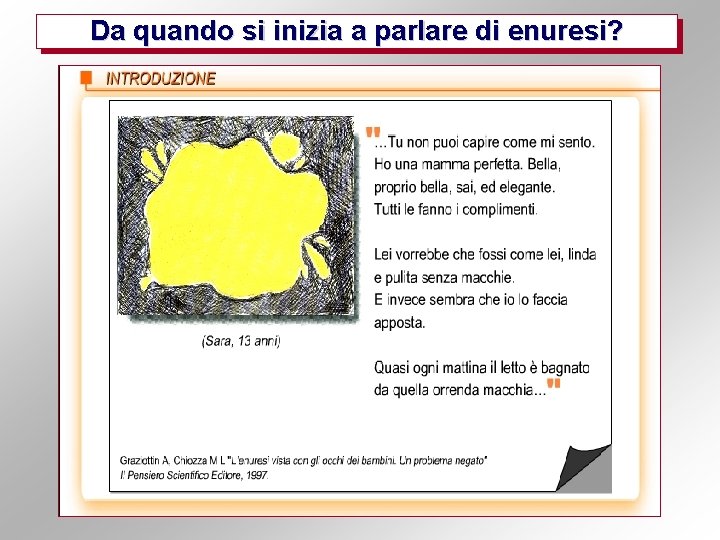 Da quando si inizia a parlare di enuresi? 