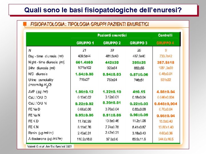 Quali sono le basi fisiopatologiche dell’enuresi? 