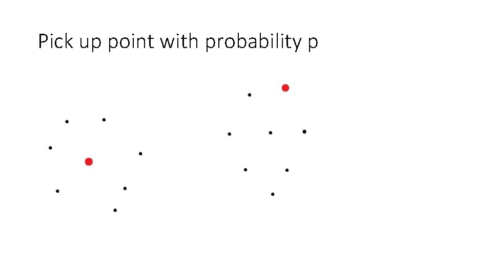 Pick up point with probability p 