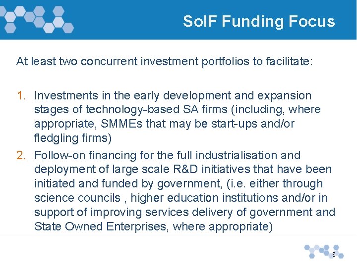 So. IF Funding Focus At least two concurrent investment portfolios to facilitate: 1. Investments So. IF Funding Focus At least two concurrent investment portfolios to facilitate: 1. Investments