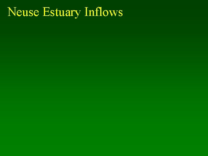 Neuse Estuary Inflows 