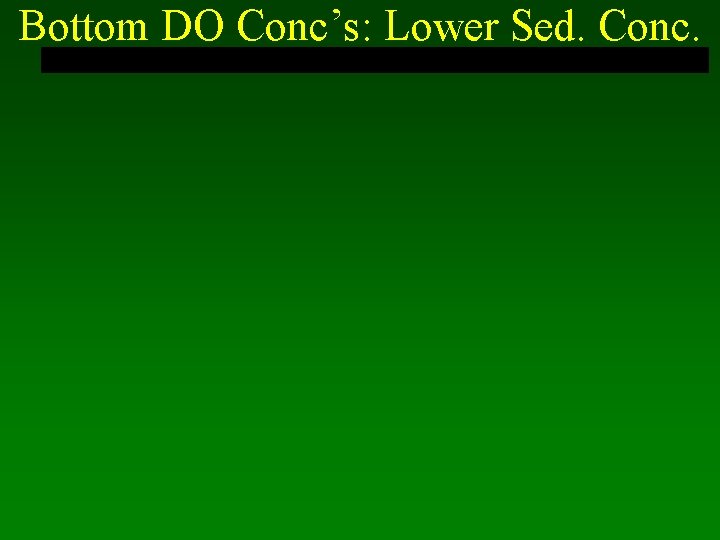 Bottom DO Conc’s: Lower Sed. Conc. 