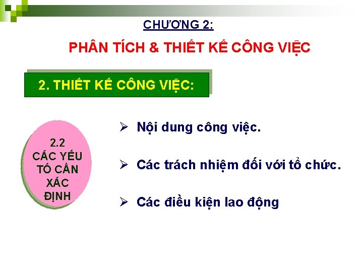 CHƯƠNG 2: PH N TÍCH & THIẾT KẾ CÔNG VIỆC 2. THIẾT KẾ CÔNG