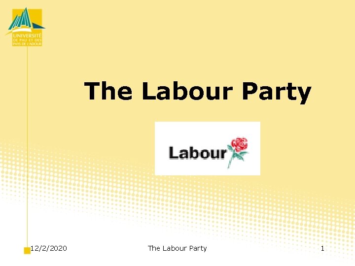 The Labour Party 12/2/2020 The Labour Party 1 