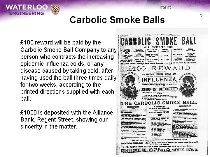 Intent Carbolic Smoke Balls £ 100 reward will be paid by the Carbolic Smoke Intent Carbolic Smoke Balls £ 100 reward will be paid by the Carbolic Smoke