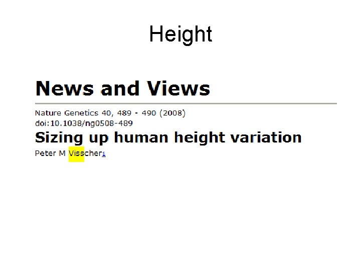 Height Height
