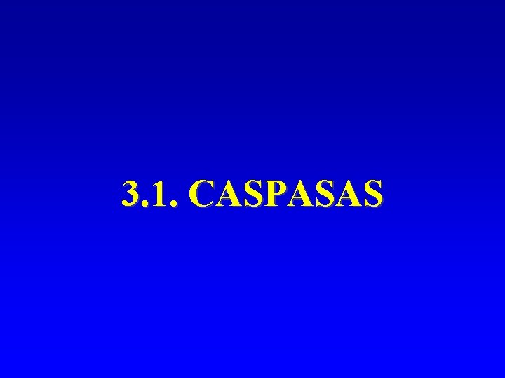 3. 1. CASPASAS 3. 1. CASPASAS