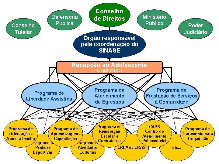Conselho Tutelar Defensoria Pública Conselho de Direitos Ministério Público Poder Judiciário Órgão responsável pela