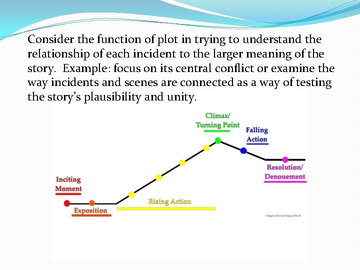 Consider the function of plot in trying to understand the relationship of each incident