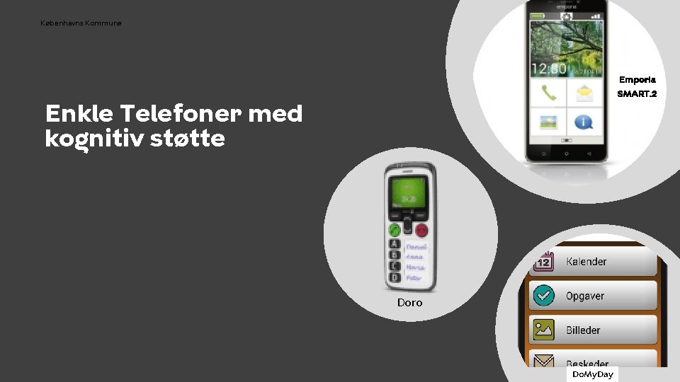 Københavns Kommune Emporia SMART. 2 Enkle Telefoner med kognitiv støtte Doro Do. My. Day