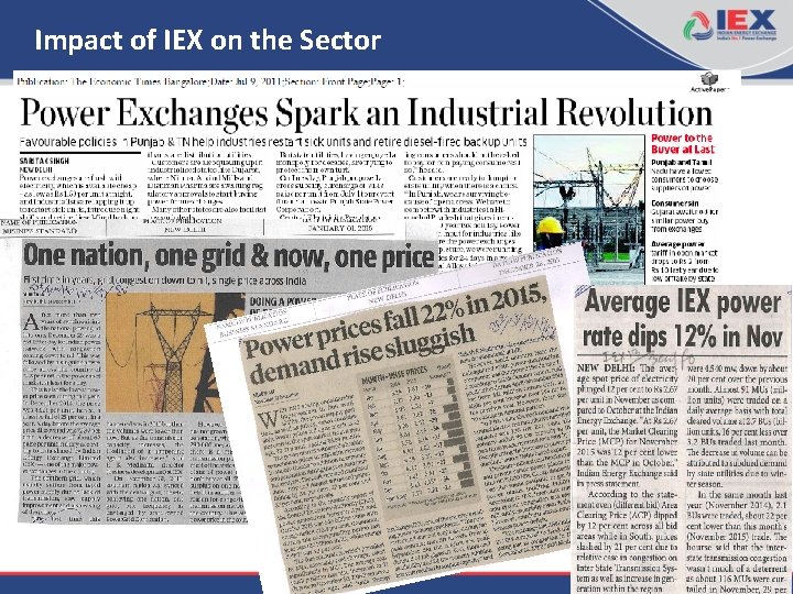 Impact of IEX on the Sector 