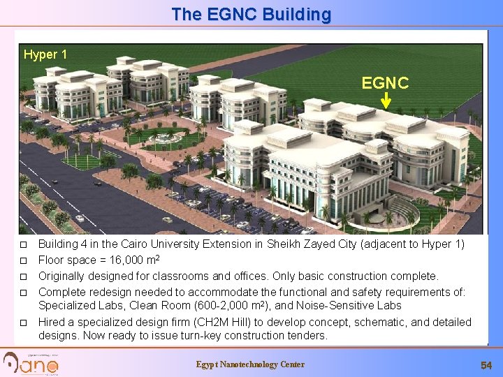 The EGNC Building Hyper 1 EGNC ¨ ¨ ¨ Building 4 in the Cairo