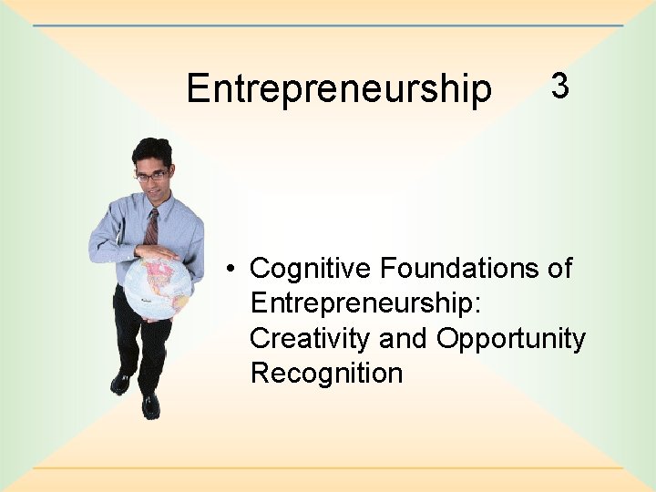 Entrepreneurship 3 • Cognitive Foundations of Entrepreneurship: Creativity and Opportunity Recognition 