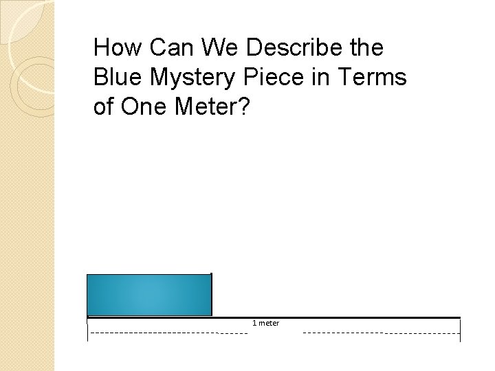 How Can We Describe the Blue Mystery Piece in Terms of One Meter? 1