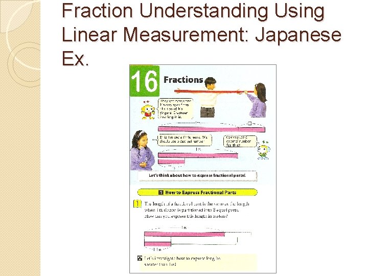 Fraction Understanding Using Linear Measurement: Japanese Ex. 