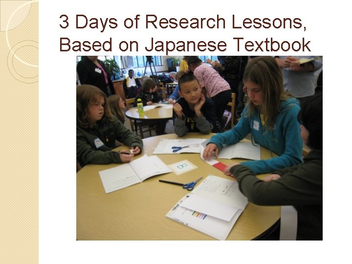 3 Days of Research Lessons, Based on Japanese Textbook 