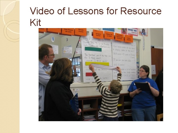 Video of Lessons for Resource Kit 