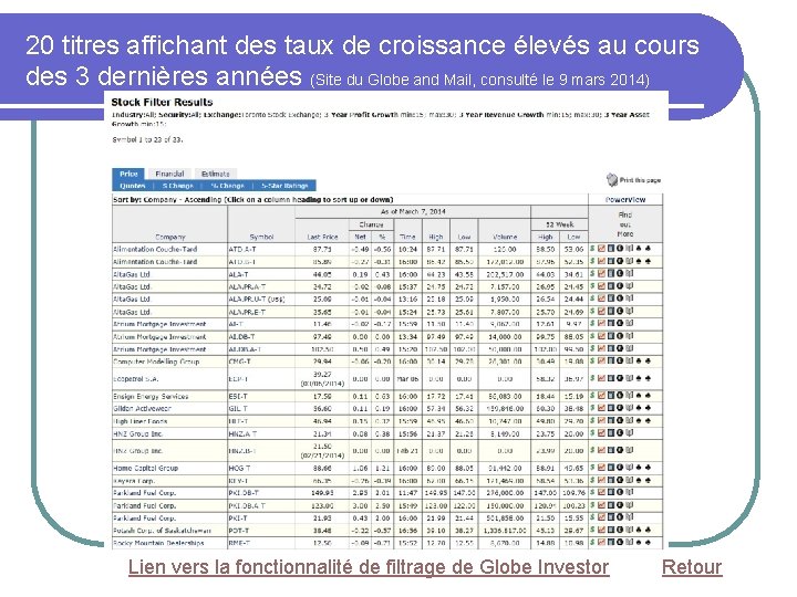 20 titres affichant des taux de croissance élevés au cours des 3 dernières années