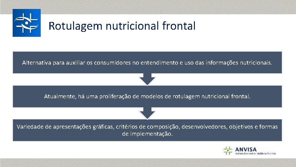 Rotulagem nutricional frontal Alternativa para auxiliar os consumidores no entendimento e uso das informações