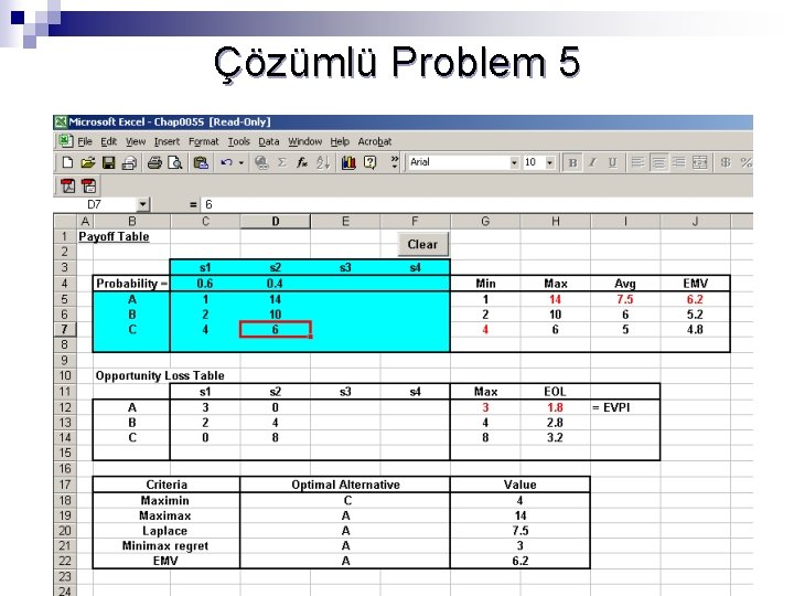Çözümlü Problem 5 Çözümlü Problem 5