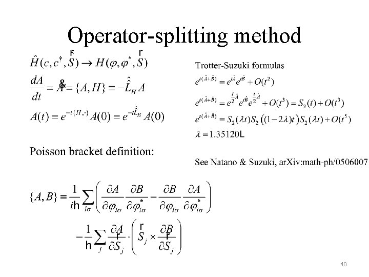 Operator-splitting method 40 