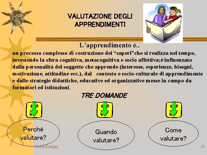 VALUTAZIONE DEGLI APPRENDIMENTI L’apprendimento è. . un processo complesso di costruzione dei “saperi”che si
