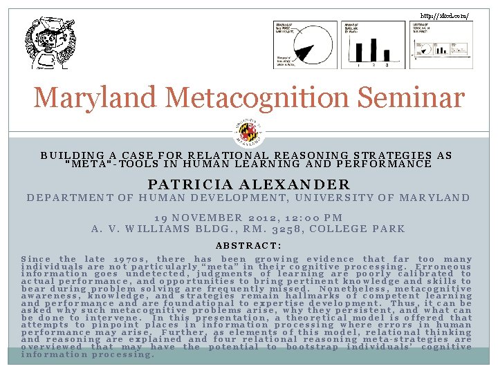 http: //xkcd. com/ Maryland Metacognition Seminar BUILDING A CASE FOR RELATIONAL REASONING STRATEGIES AS