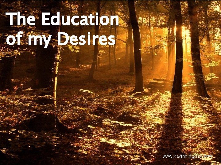 The Education of my Desires www. kevinhinckley. com 