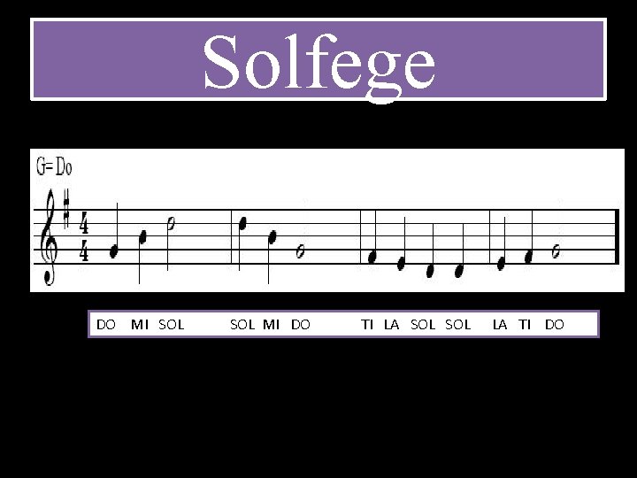 Solfege DO MI SOL MI DO TI LA SOL LA TI DO 