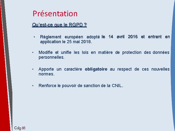 RGPD Rglement gnral sur la protection des donnes