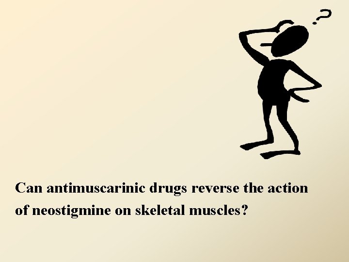 Can antimuscarinic drugs reverse the action of neostigmine on skeletal muscles? 