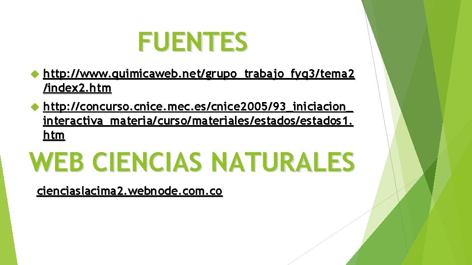 FUENTES http: //www. quimicaweb. net/grupo_trabajo_fyq 3/tema 2 /index 2. htm http: //concurso. cnice. mec.