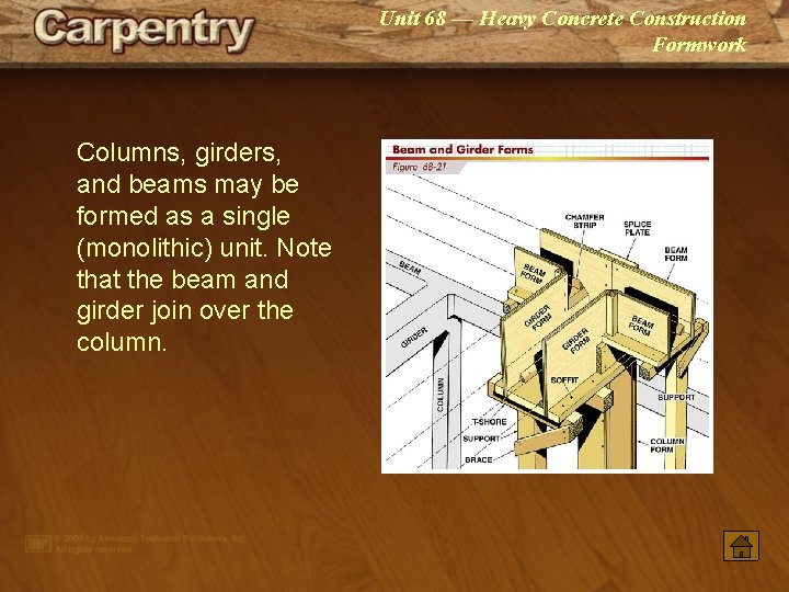 Unit 68 — Heavy Concrete Construction Formwork Columns, girders, and beams may be formed