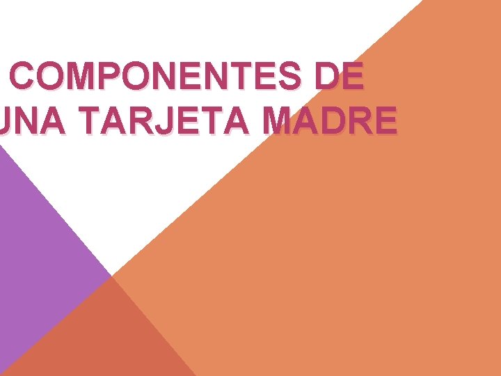 COMPONENTES DE UNA TARJETA MADRE 