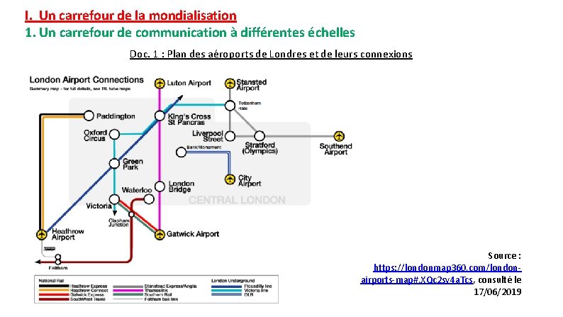 I. Un carrefour de la mondialisation 1. Un carrefour de communication à différentes échelles