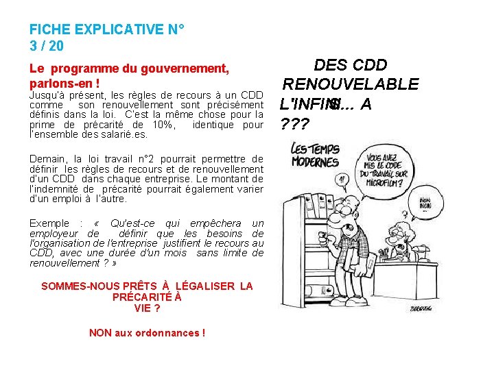 FICHE EXPLICATIVE N° 3 / 20 Le programme du gouvernement, parlons-en ! Jusqu’à présent,