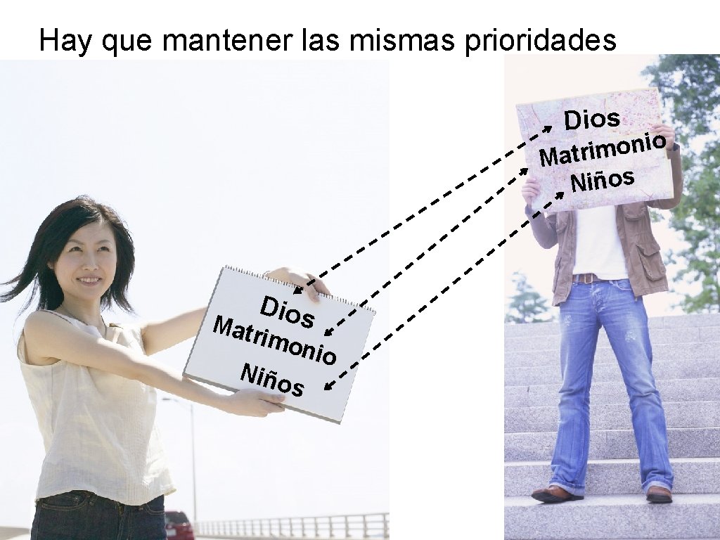 Hay que mantener las mismas prioridades Dios o i n o m i Matr