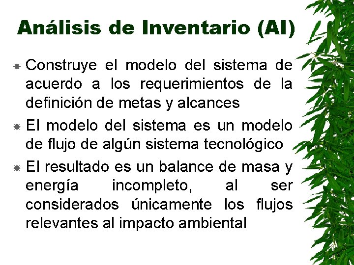 Análisis de Inventario (AI) Construye el modelo del sistema de acuerdo a los requerimientos