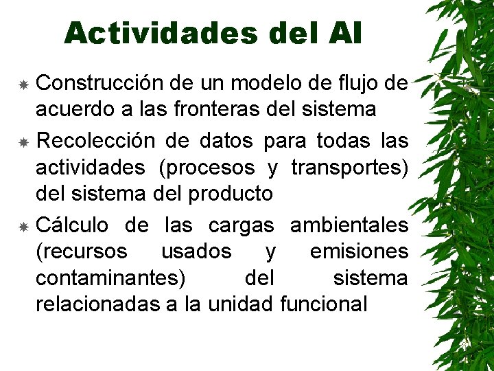 Actividades del AI Construcción de un modelo de flujo de acuerdo a las fronteras