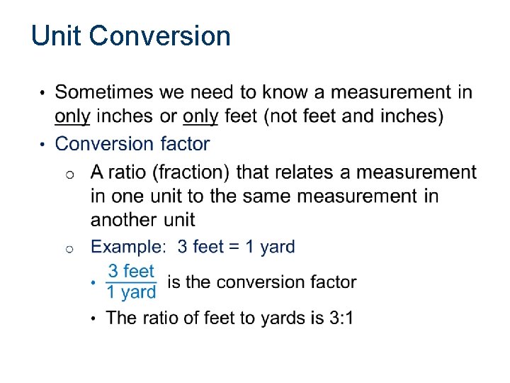 Unit Conversion 