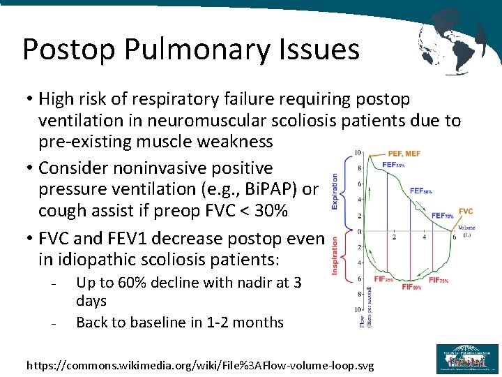 Postop Pulmonary Issues • High risk of respiratory failure requiring postop ventilation in neuromuscular