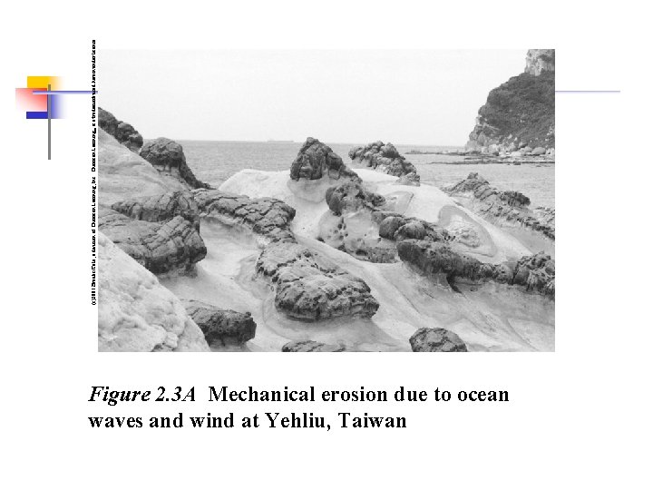 Figure 2. 3 A Mechanical erosion due to ocean waves and wind at Yehliu, Figure 2. 3 A Mechanical erosion due to ocean waves and wind at Yehliu,