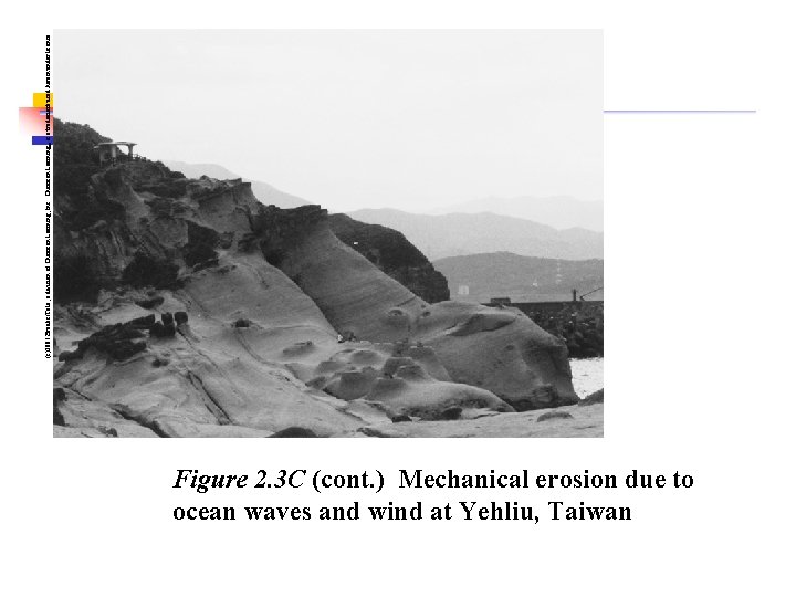 Figure 2. 3 C (cont. ) Mechanical erosion due to ocean waves and wind Figure 2. 3 C (cont. ) Mechanical erosion due to ocean waves and wind