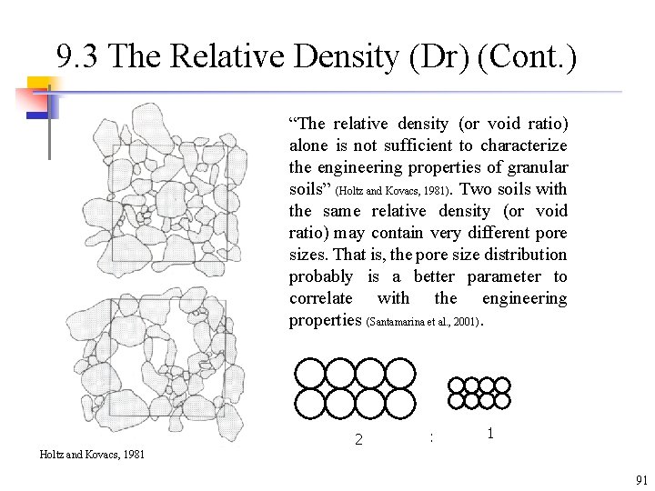 9. 3 The Relative Density (Dr) (Cont. ) “The relative density (or void ratio) 9. 3 The Relative Density (Dr) (Cont. ) “The relative density (or void ratio)