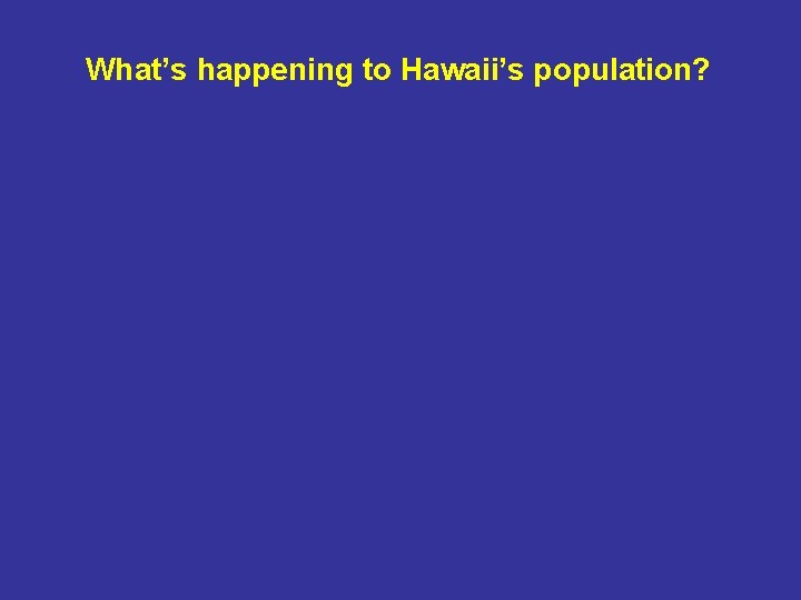 What’s happening to Hawaii’s population? 